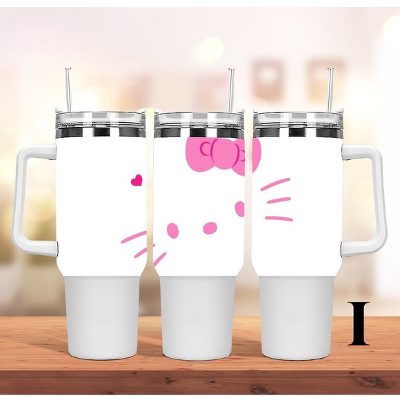 Sanrio Hello Kitty Tumbler 40 oz tumbler with hand carry handle and straw - Picture 13 of 17